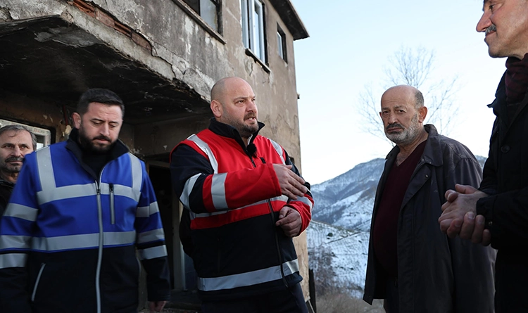 Başkan Serhat Türkel’den yangın mağduru aileye dayanışma eli