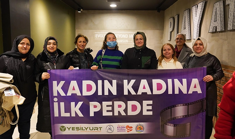 İlk defa sinemaya gittiler! Atakum'un kırsalınki 150 kadın beyazperdeyle buluştu