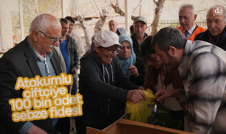 Atakumlu çiftçiye 100 bin adet sebze fidesi