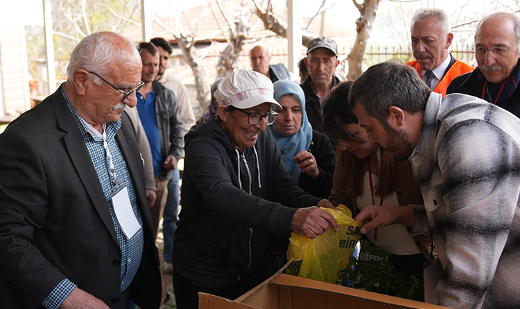 Atakumlu çiftçiye 100 bin adet sebze fidesi