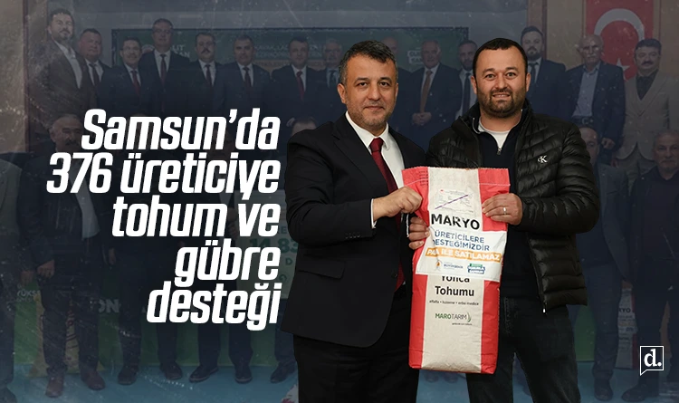 Samsun Büyükşehir’den çiftçiye destek: 376 üreticiye tohum ve gübre