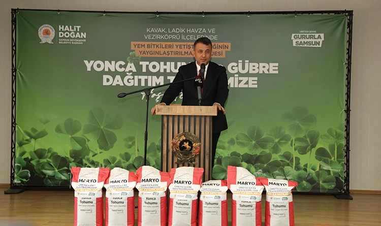 Samsun Büyükşehir’den çiftçiye destek: 376 üreticiye tohum ve gübre