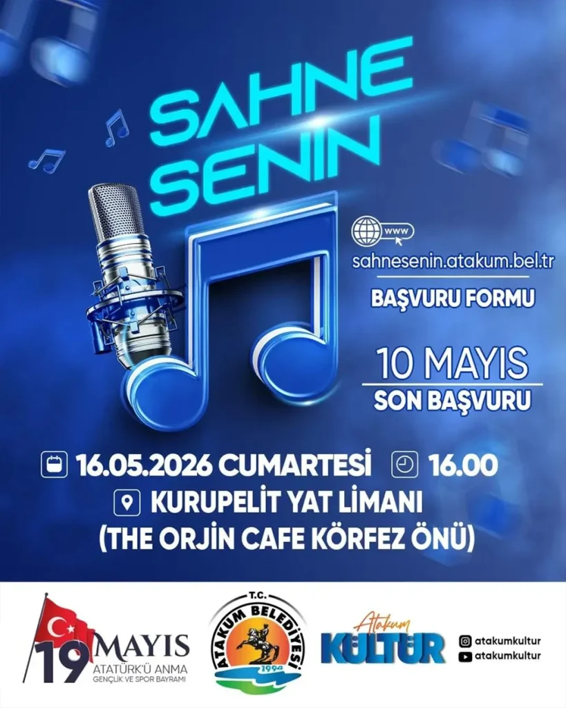 Atakum Belediyesi'nden genç müzisyenlere sahne: 'Sahne Senin' başvuruları başladı Atakum Belediyesi'nden genç müzisyenlere sahne: 'Sahne Senin' başvuruları başladı